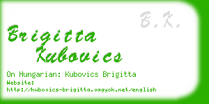 brigitta kubovics business card